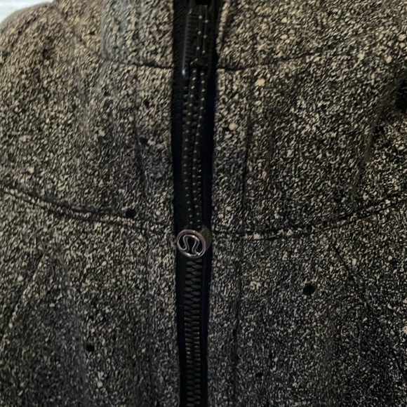 Lululemon size 10 full zip speckled dark grey scuba hoodie - Picture 2 of 3
